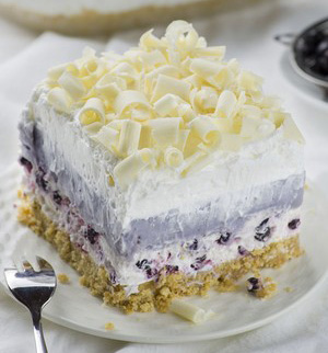 White Chocolate Blueberry Lasagna